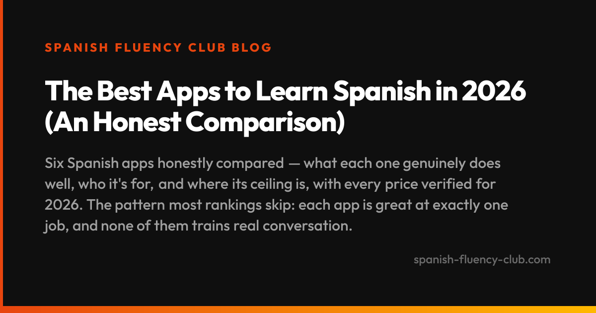 The Best Apps to Learn Spanish in 2026 (An Honest Comparison)